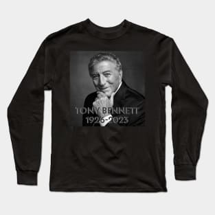 Positive Tony Bennett old man singer portrait Long Sleeve T-Shirt